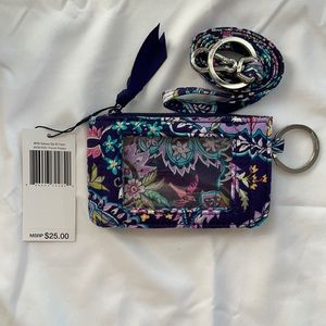 Vera Bradley Zip ID and Lanyard French Paisley